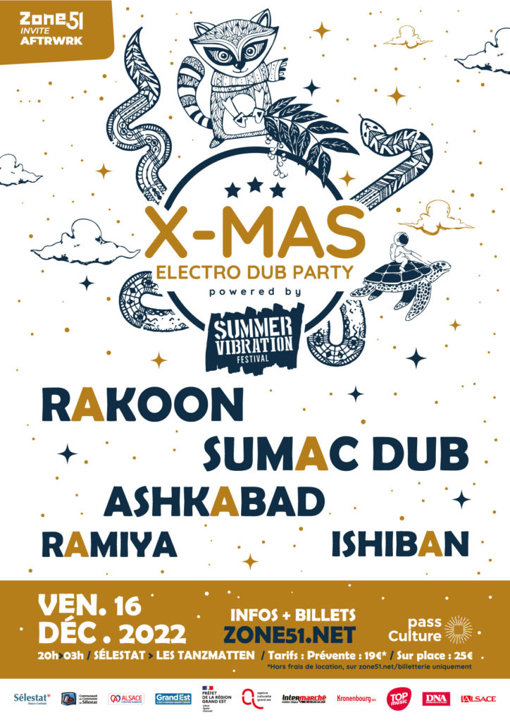 Affiche X-Mas - Electro Dub Party aux Tanzmatten (Sélestat)